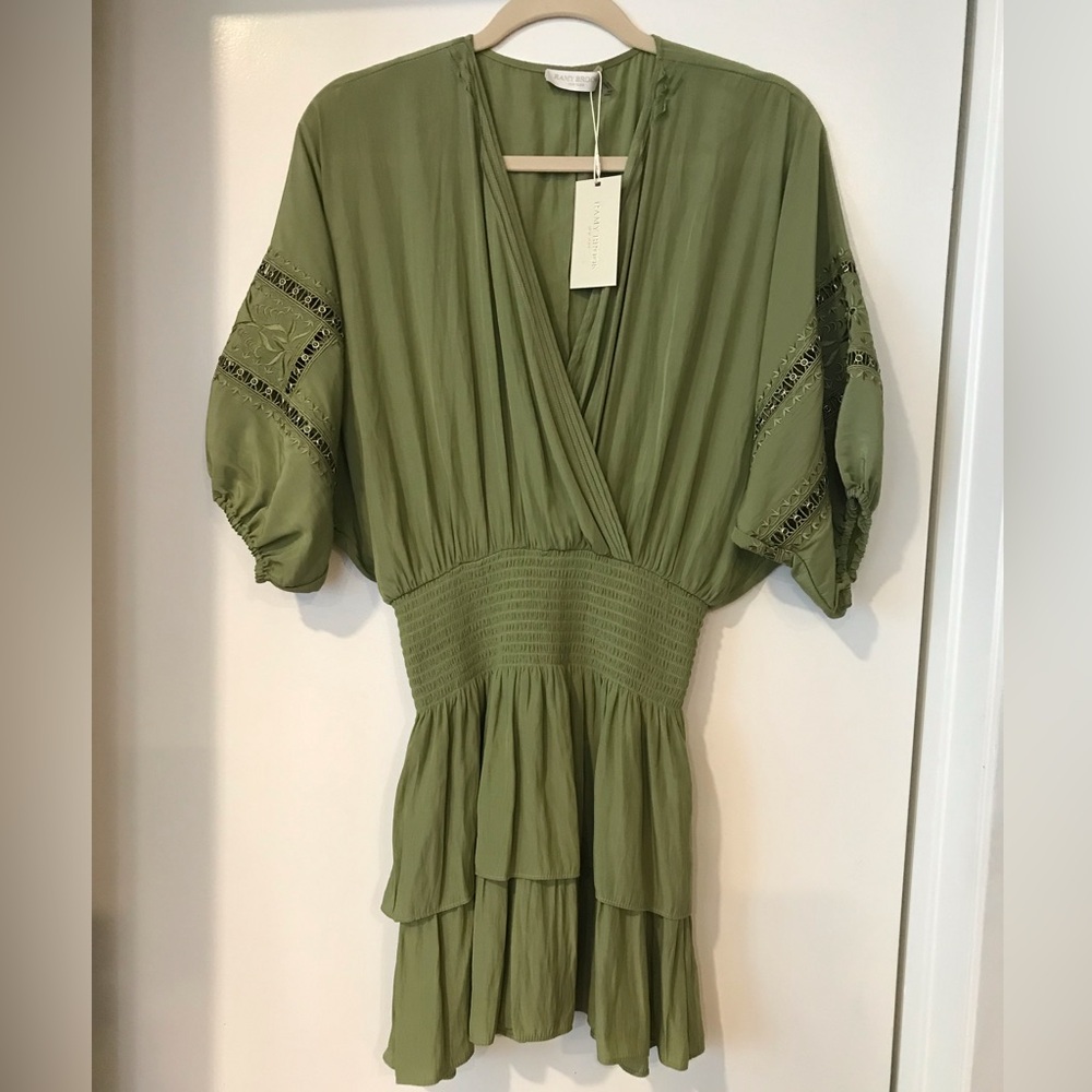 NEW Ramy Brook Women Melanie V Neck Embellished Mini Dress SZ XS - Picture 2 of 13